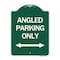 Signmission Angle Parking W/ Bidirectional Arrow, Green & White Aluminum Sign, 18" x 24", GW-1824-24345 A-DES-GW-1824-24345 - alternate 1